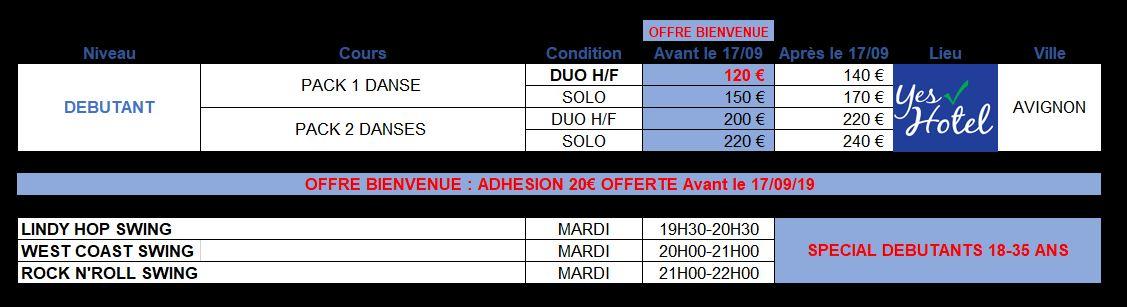 Tarif 2019 2020
