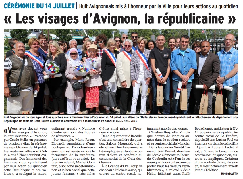 Mise a l honneur 14 juillet 2016 laurent